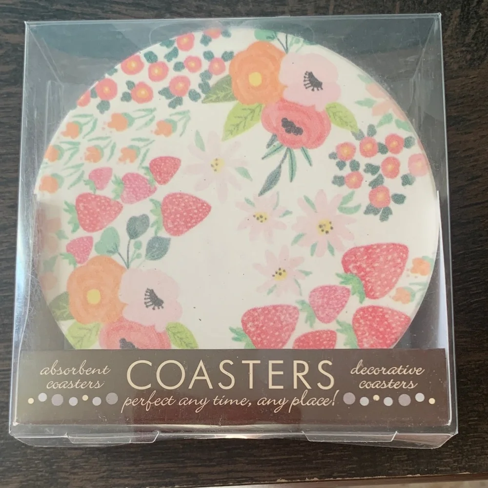 Floral Decorative Coasters - Multicolor